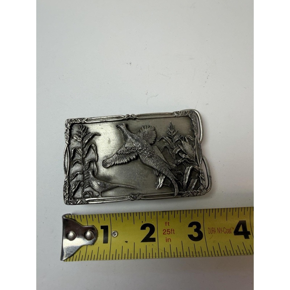Ring-Necked Pheasant Belt Buckle Bird Hunter Sportsman Siskiyou Vintage - Picture 3 of 4
